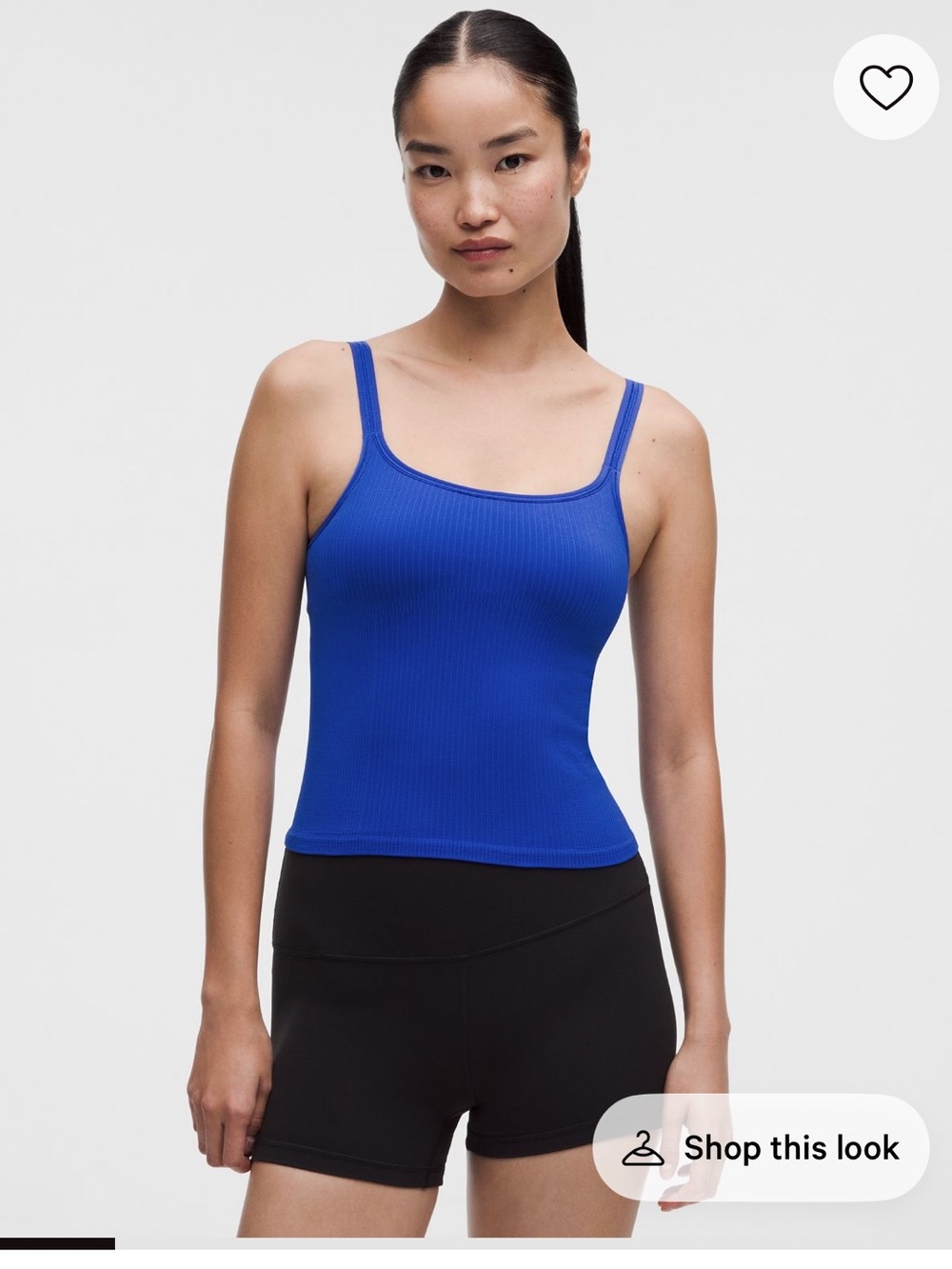 Lululemon Ebb to Street Scoop-Neck Cropped Tank Top Light Support, B/C Cup